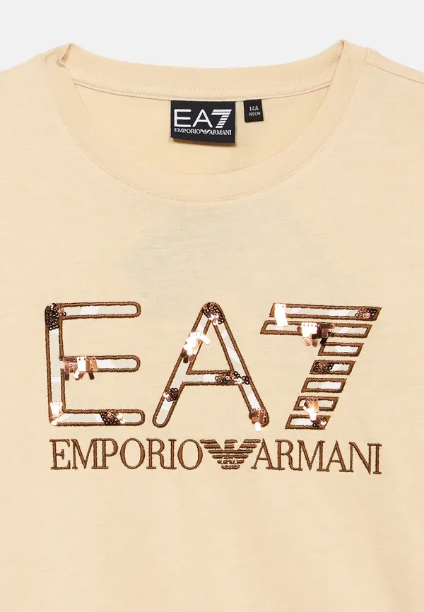 Футболка с принтом Ea7 Emporio Armani, туманный — фото 4