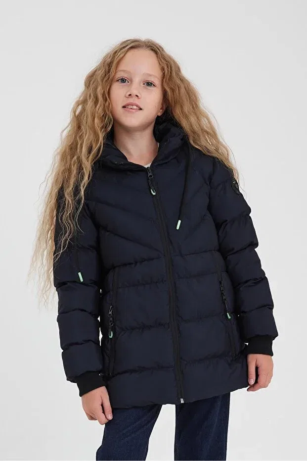 Детское пальто для девочек водонепроницаемое Sivaist, Navy Blue — фото 2