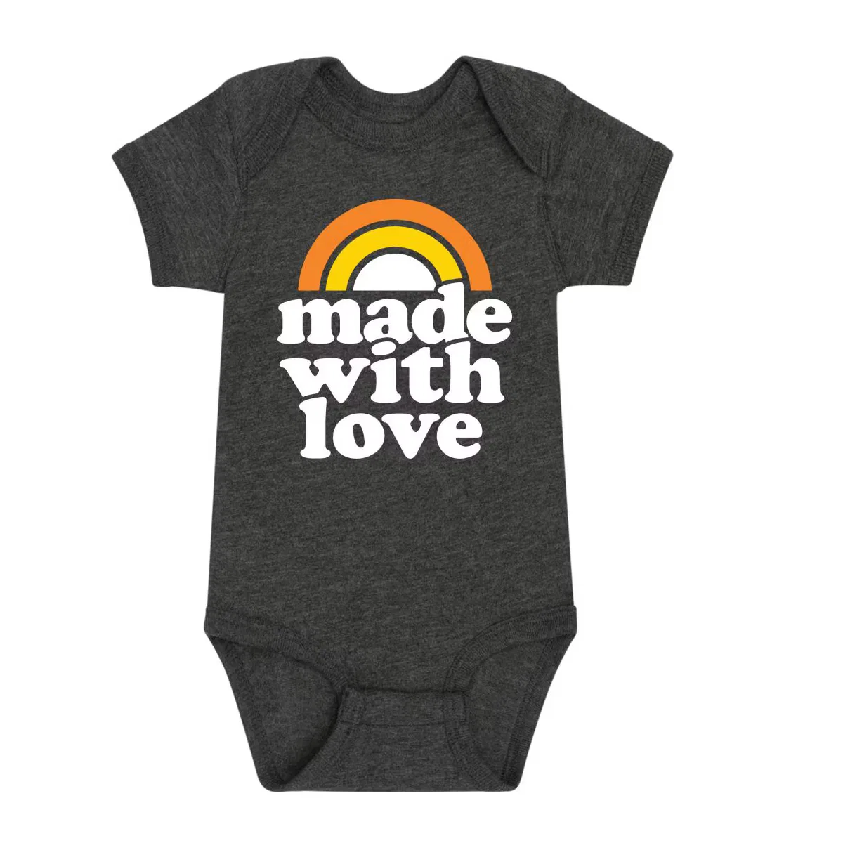 Боди-комбинезон с принтом Made With Love Instant Message, heather charcoal