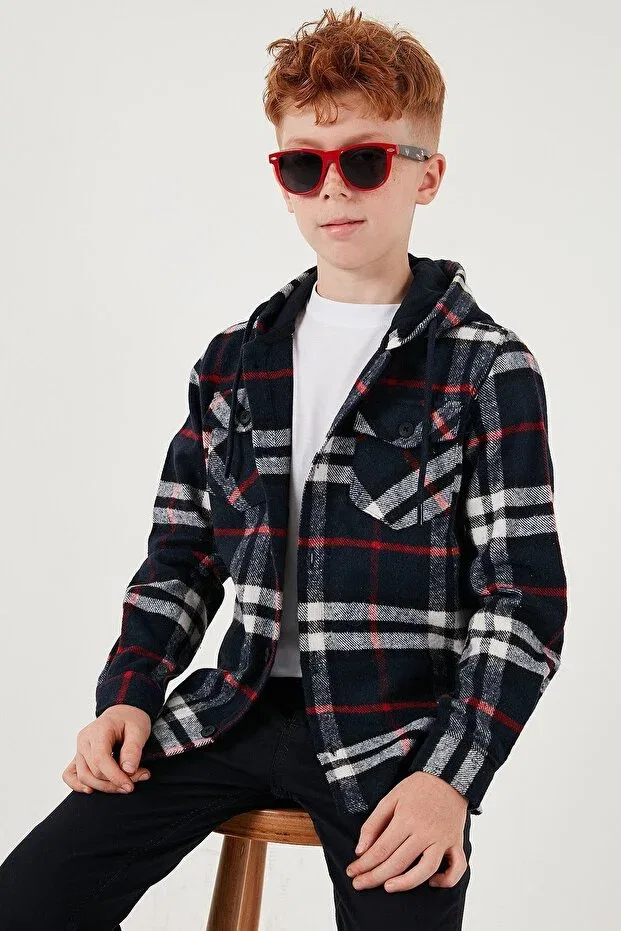Детская рубашка для мальчиков с длинным рукавом Lela, Navy Blue