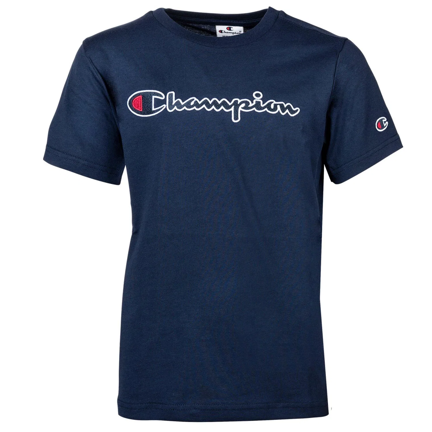 Детская хлопковая футболка с принтом Champion, Blue