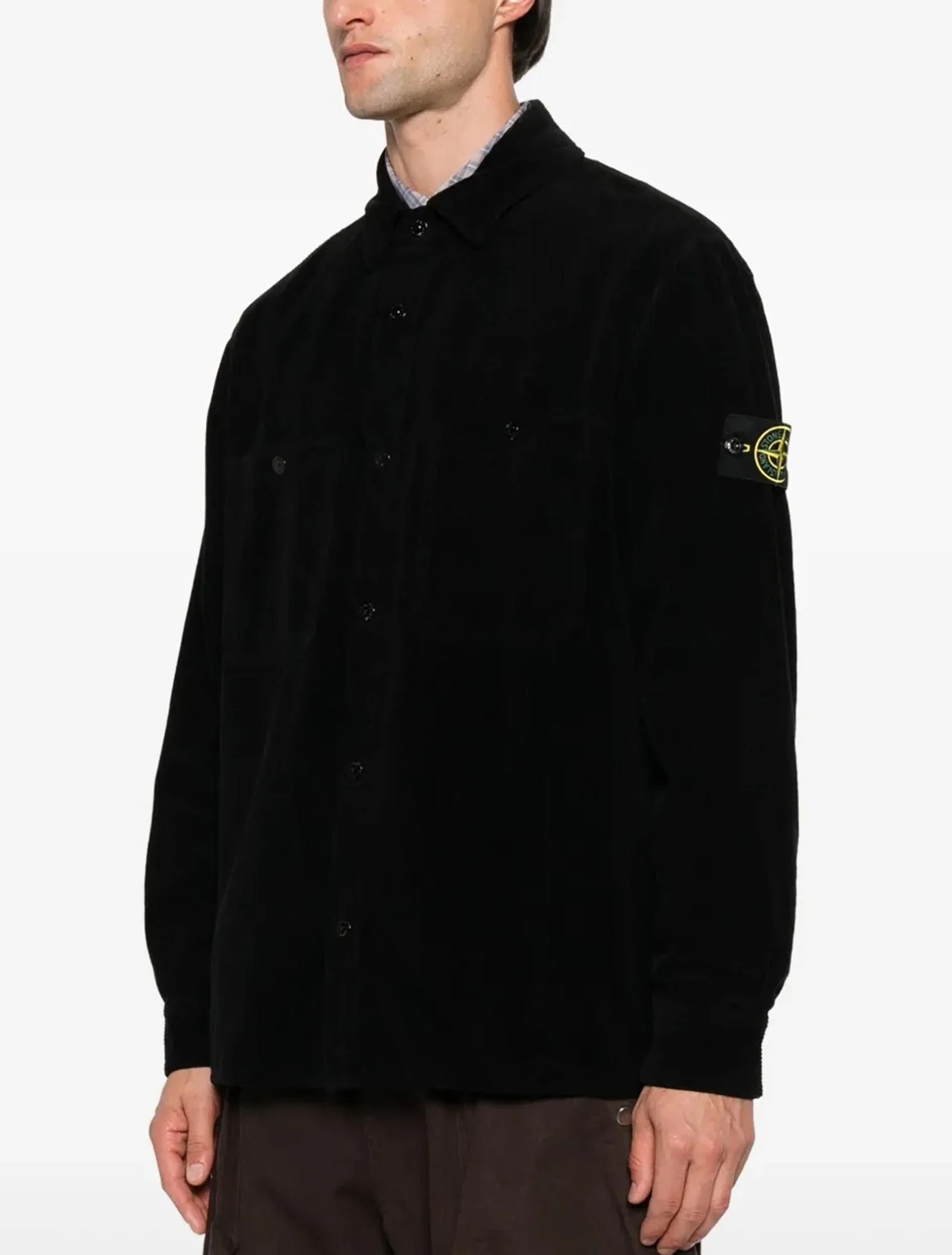 Куртка рубашка Stone Island, черный — фото 3