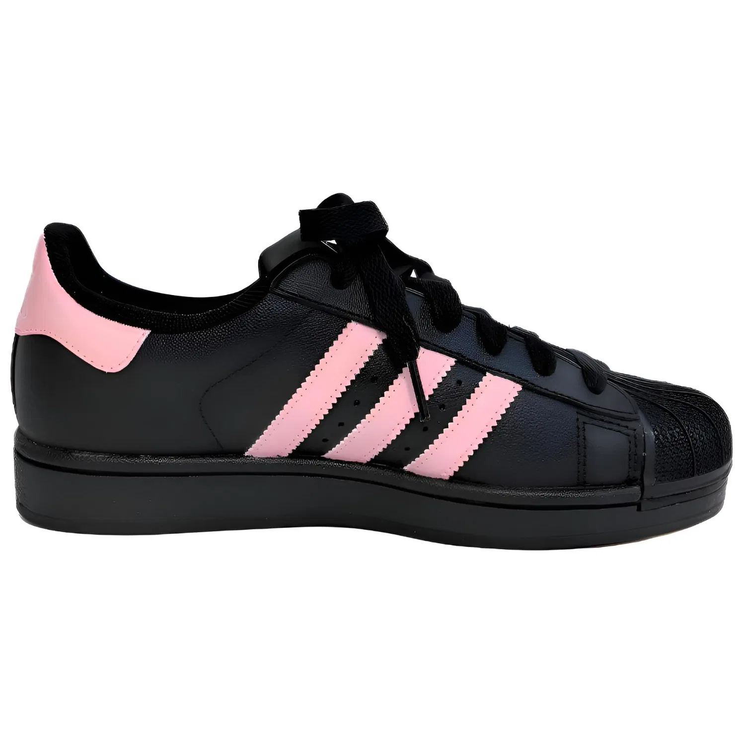 Детские кастомные кеды Superstar 2 с принтом Питер Пэн, розово-голубые, Adidas Originals, Ink Pink — фото 4