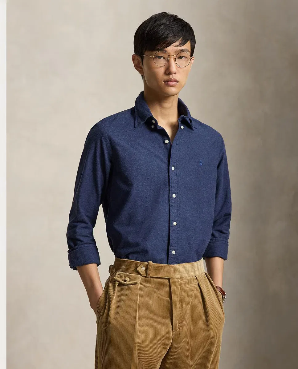 Мужская рубашка, Oxford Jaspeada Custom Fit, Polo Ralph Lauren, серый