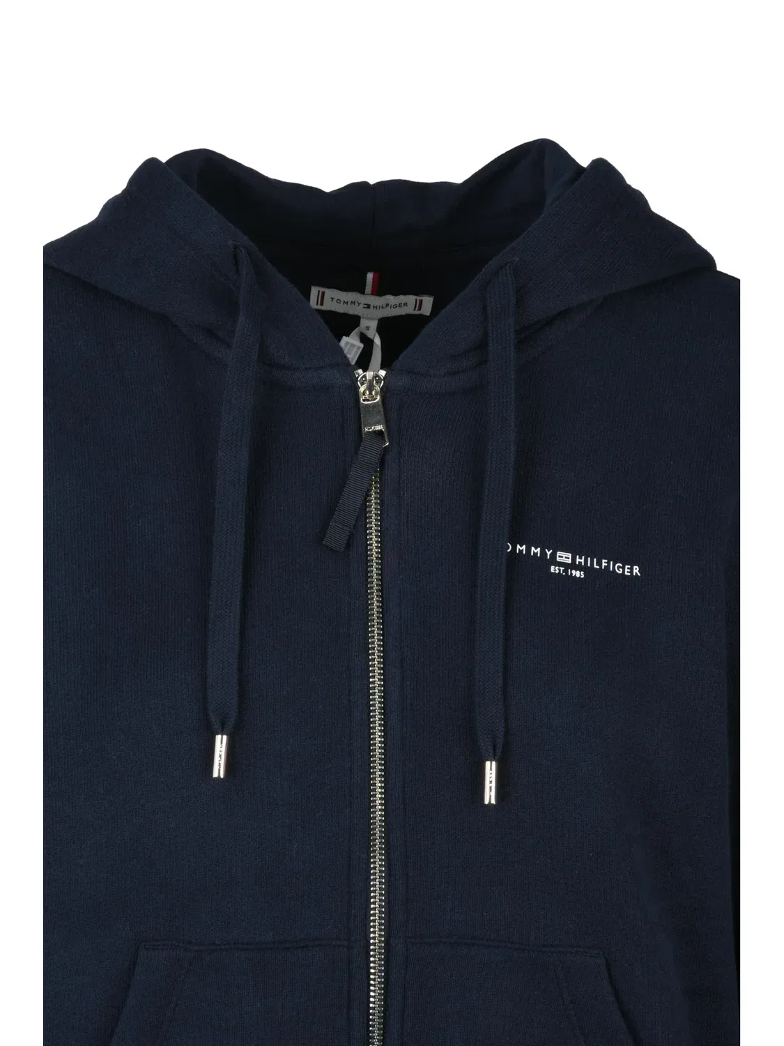 Женское худи на молнии с капюшоном Tommy Hilfiger, черный — фото 3