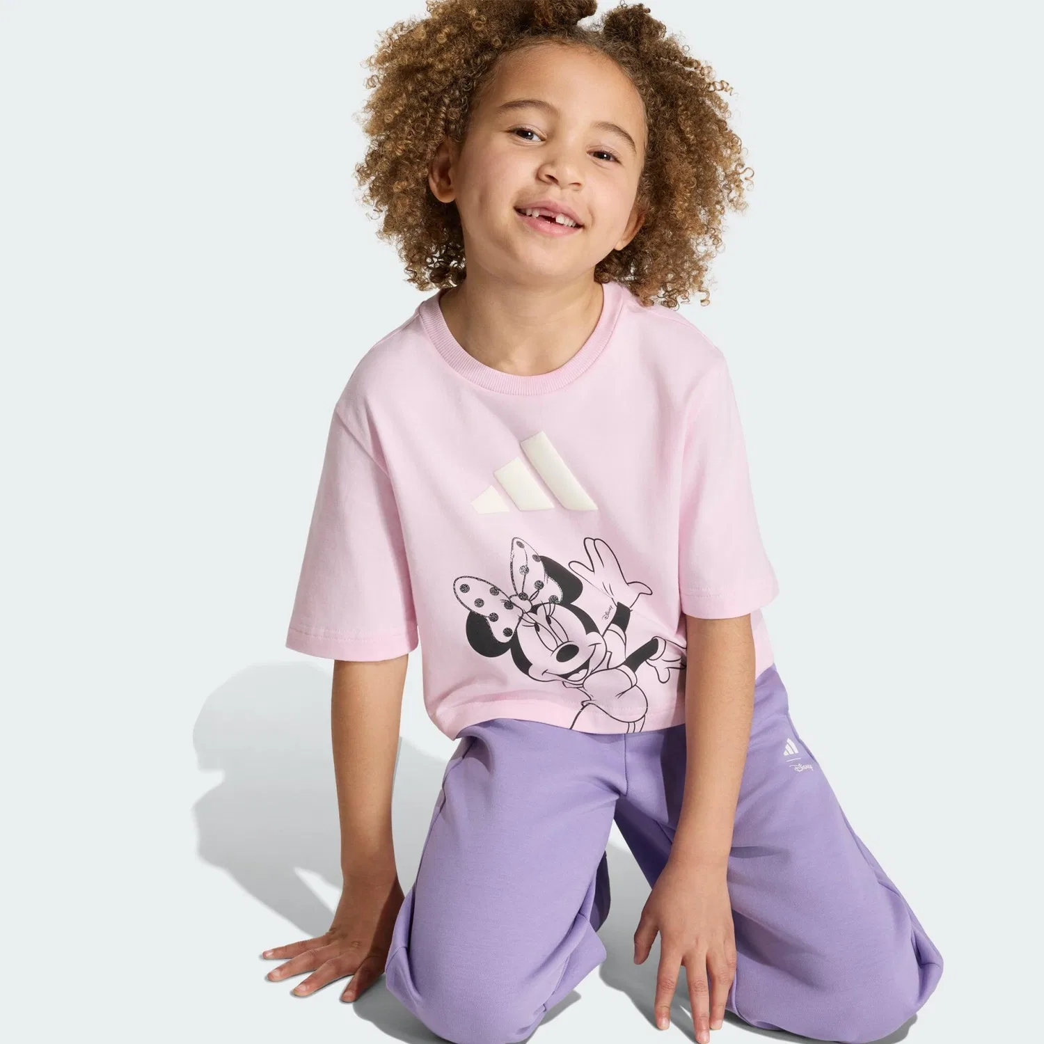Детская футболка с принтом ADIDAS DISNEY MINNIE MAUS T-SHIRT Adidas, Hellrosa Weiss — фото 4