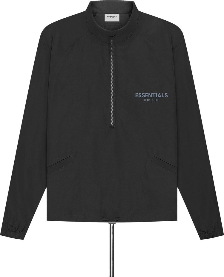 

Куртка Fear of God Essentials Half-Zip Jacket 'Black', черный