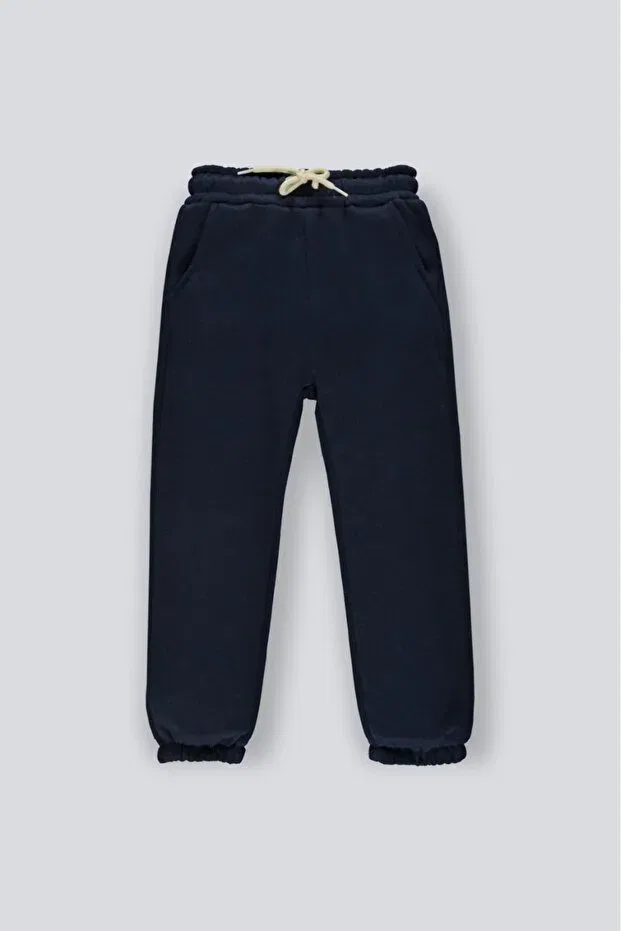 Детские спортивные штаны с карманами 3-ниточные хлопковые Jogger Sweatpants Generic Brands, Navy Blue