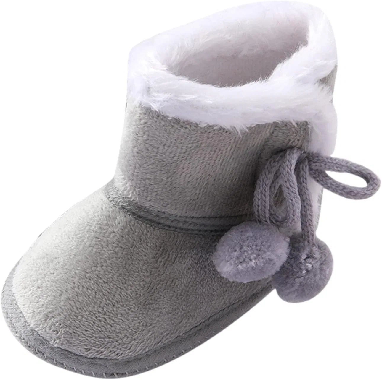 Детские зимние ботинки с меховой подкладкой для мальчиков и девочек, Grey