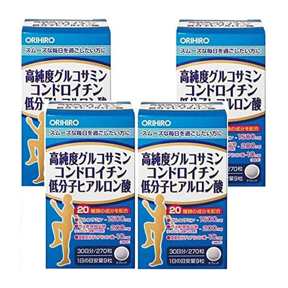 

Добавка Orihiro High Purity Glucosamine Chondroitin Low Molecular Hyaluronic Acid, 4 предмета, 270х4 таблеток
