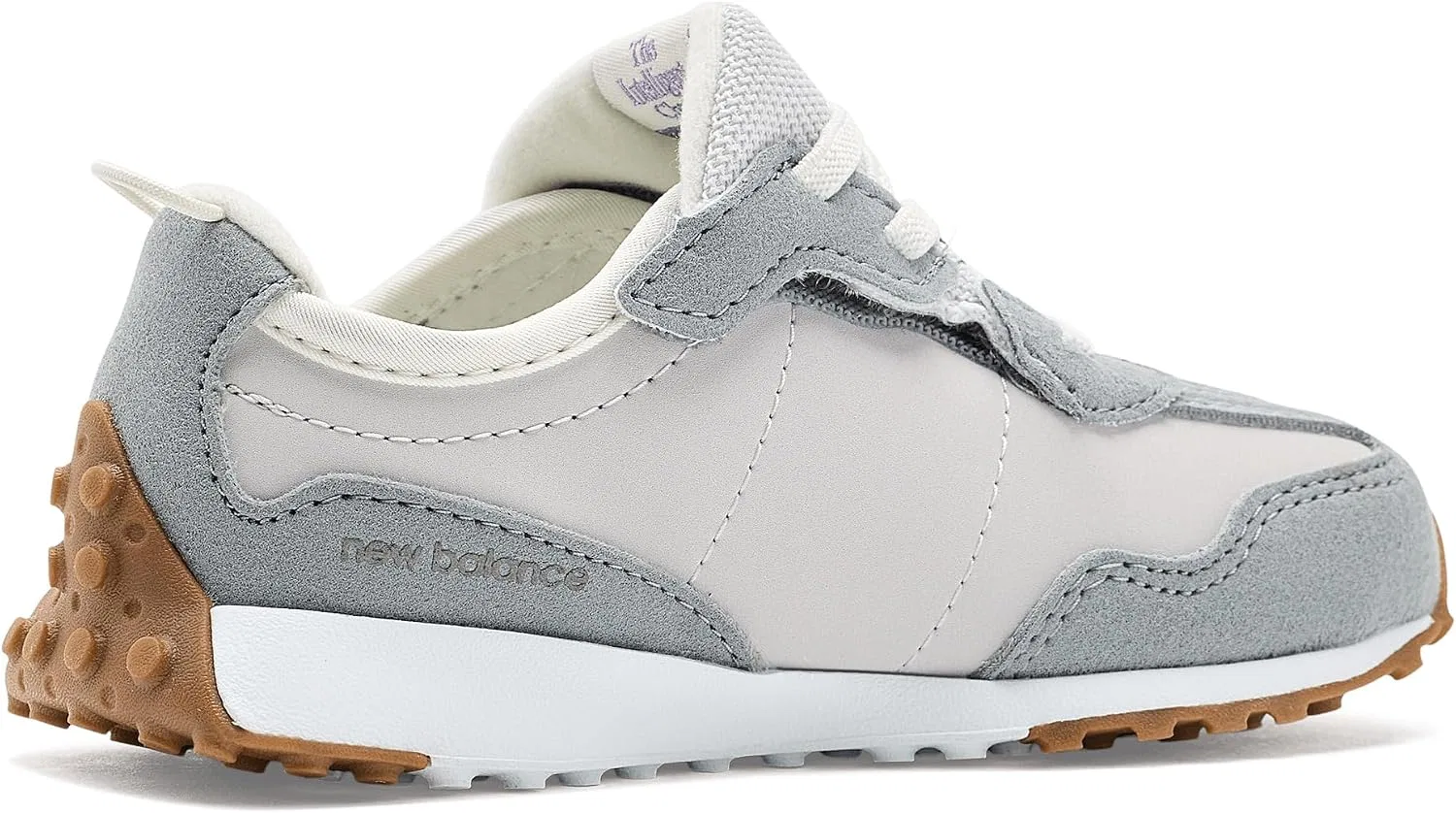 Детские кроссовки для девочек 327 Hook & Loop New Balance, Grey Matter/Candied Violet — фото 3