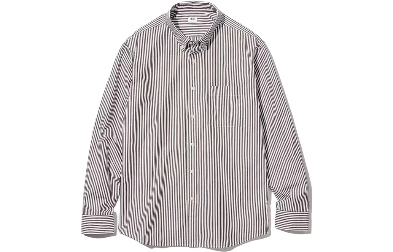Рубашка мужская Chestnut с заостренным воротником Moderate Others UNIQLO, chestnut