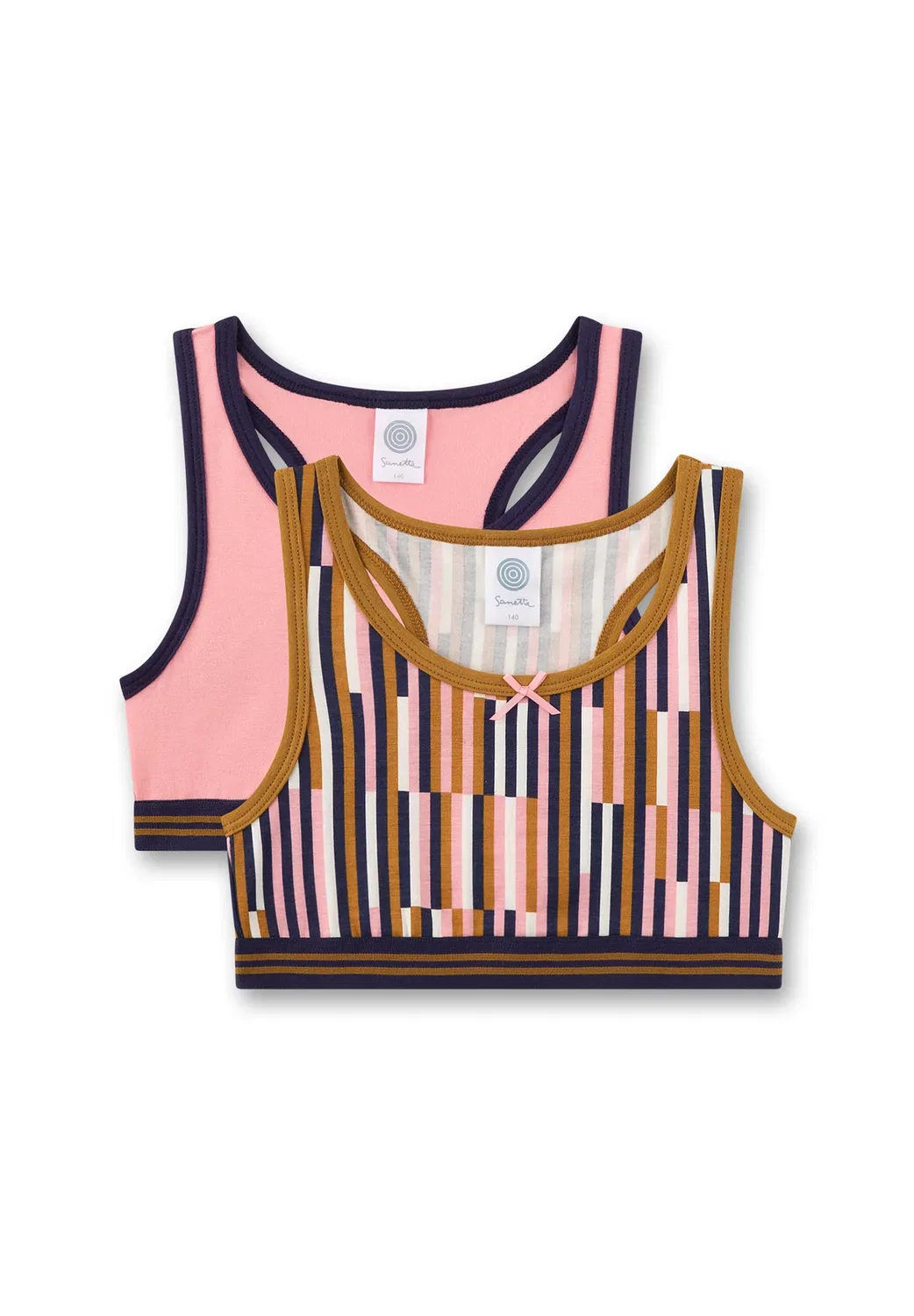 Mädchen-Bustier (doppelpack) streifen - бюстье Sanetta, Rosa