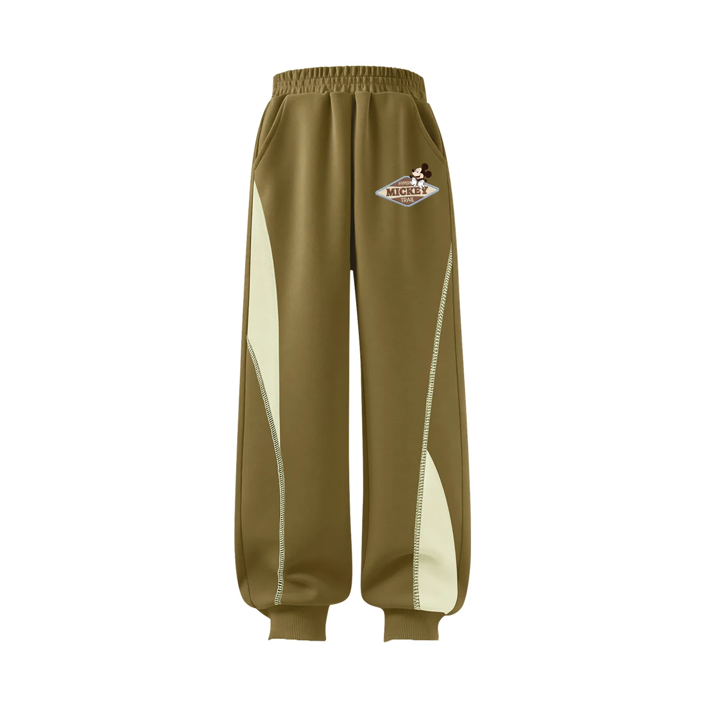 Детские спортивные штаны из футера с принтом Disney Kids Sweatpants Moderate Stretch, D-Texture Label K Light Chestnut Brown