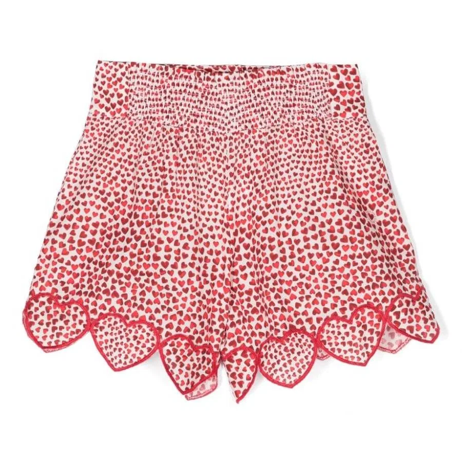 Шорты с принтом Girls Short Pants Heart Printed Stella McCartney, Red White — фото 2
