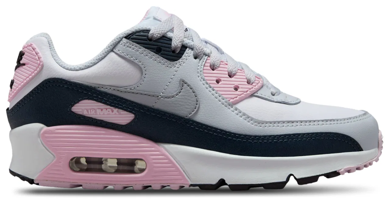 Кроссовки для девочек Air Max 90 Nike, серый/розовый