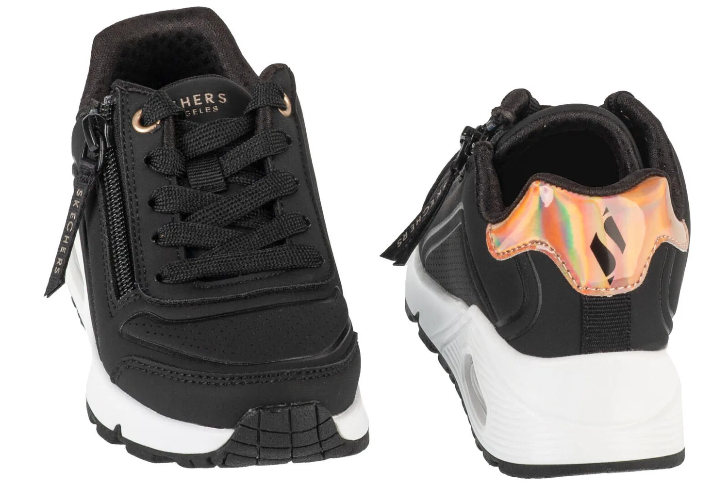Детские кроссовки для девочек Uno Gen1 - Zip And Stride Skechers, Schwarz — фото 3
