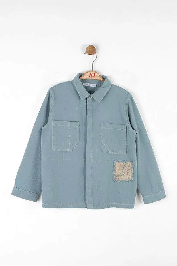 Детская рубашка для мальчиков с длинным рукавом Nk Kids, Blue