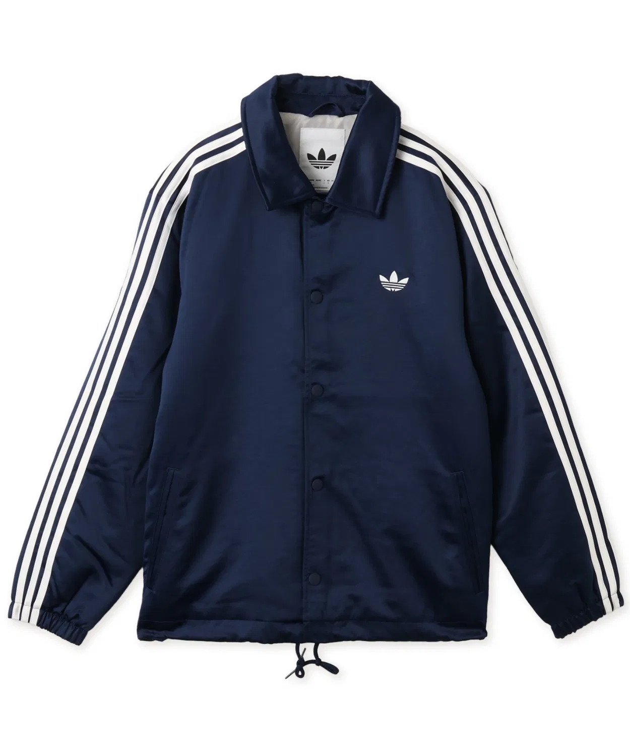 Мужская куртка из сатина с утеплителем, модель 3 Stripes Satin Padded Jacket, Adidas, Navy
