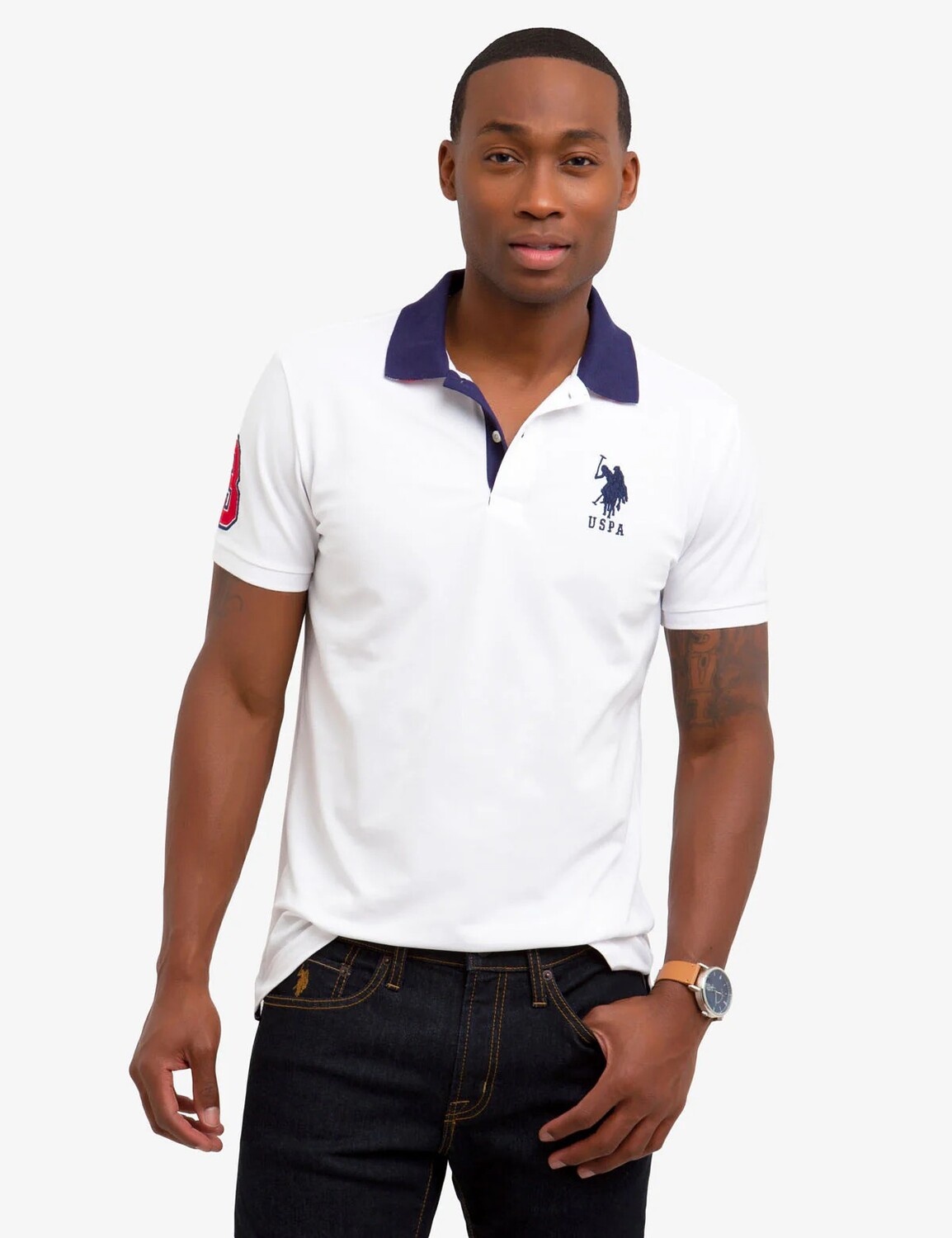 

Футболка поло U.S. Polo Assn. Slim Fit Stretch Solid, белый