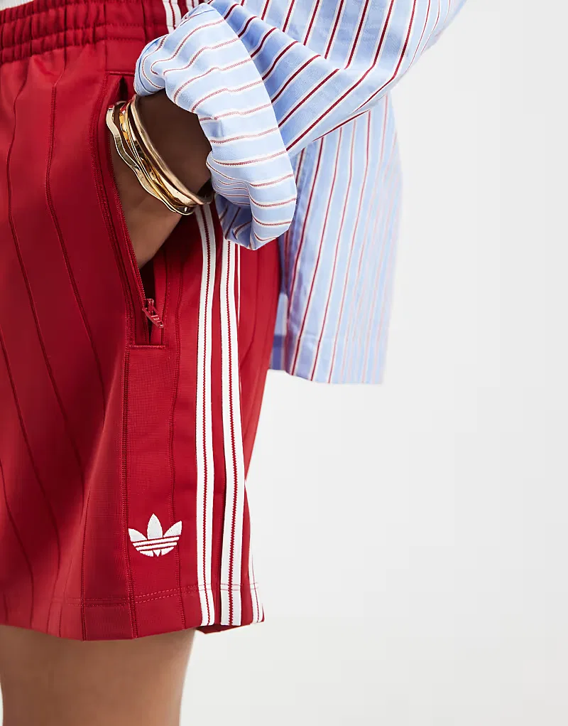 Шорты Adidas Originals Firebird в красную полоску — фото 3
