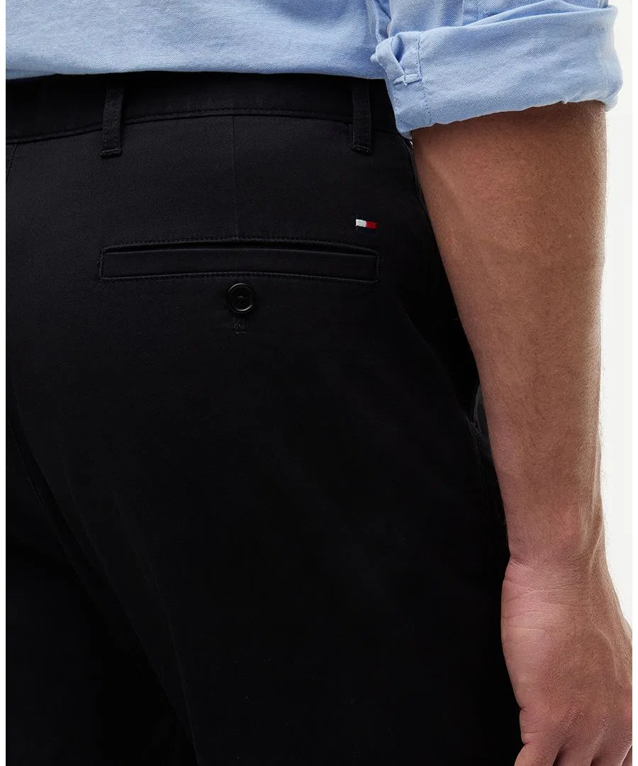 Брюки чинос из стрейч-хлопка, Regular Fit Tommy Hilfiger, Black — фото 3