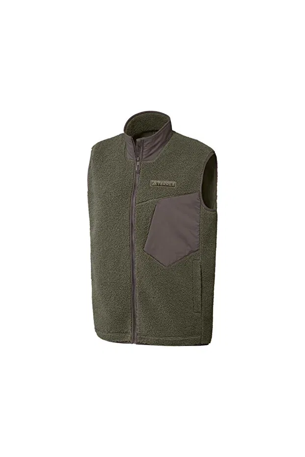 Мужской жилет с принтом Xpl hp fl vst men's daily fleece vest iw0238 Adidas, Khaki