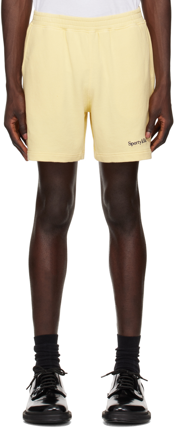 

Спортивные шорты с желтым логотипом Serif Sporty & Rich, Almond