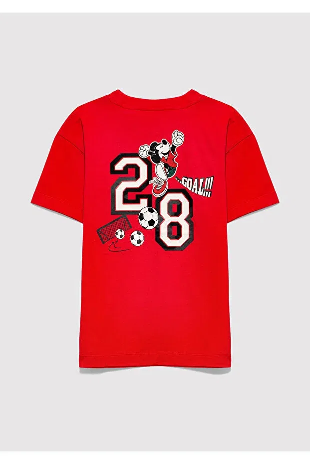 Детская футболка для мальчиков с принтом Mickey Mouse Mavi, Красный — фото 4