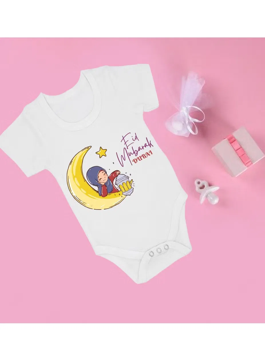 Боди-комбинезон с принтом My First Eid Dubai Printshop4Me, белый — фото 3