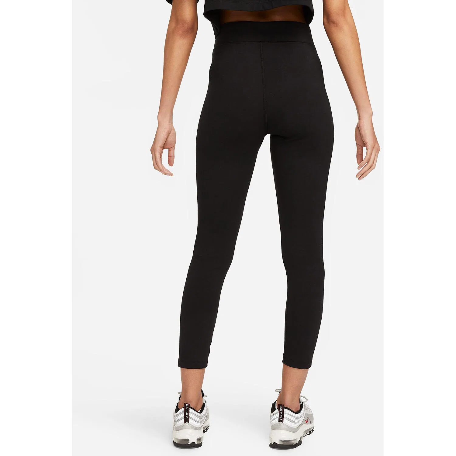Женские леггинсы с высоким поясом Nike Tight NSW NK CLSC HR 7/8 TIGHT LBR, Черный — фото 2