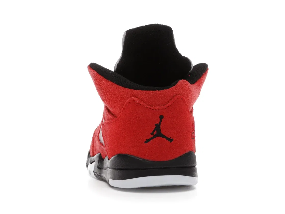 Детские кроссовки с замшевым верхом Jordan 5 Retro, Varsity Red/Black-White — фото 4