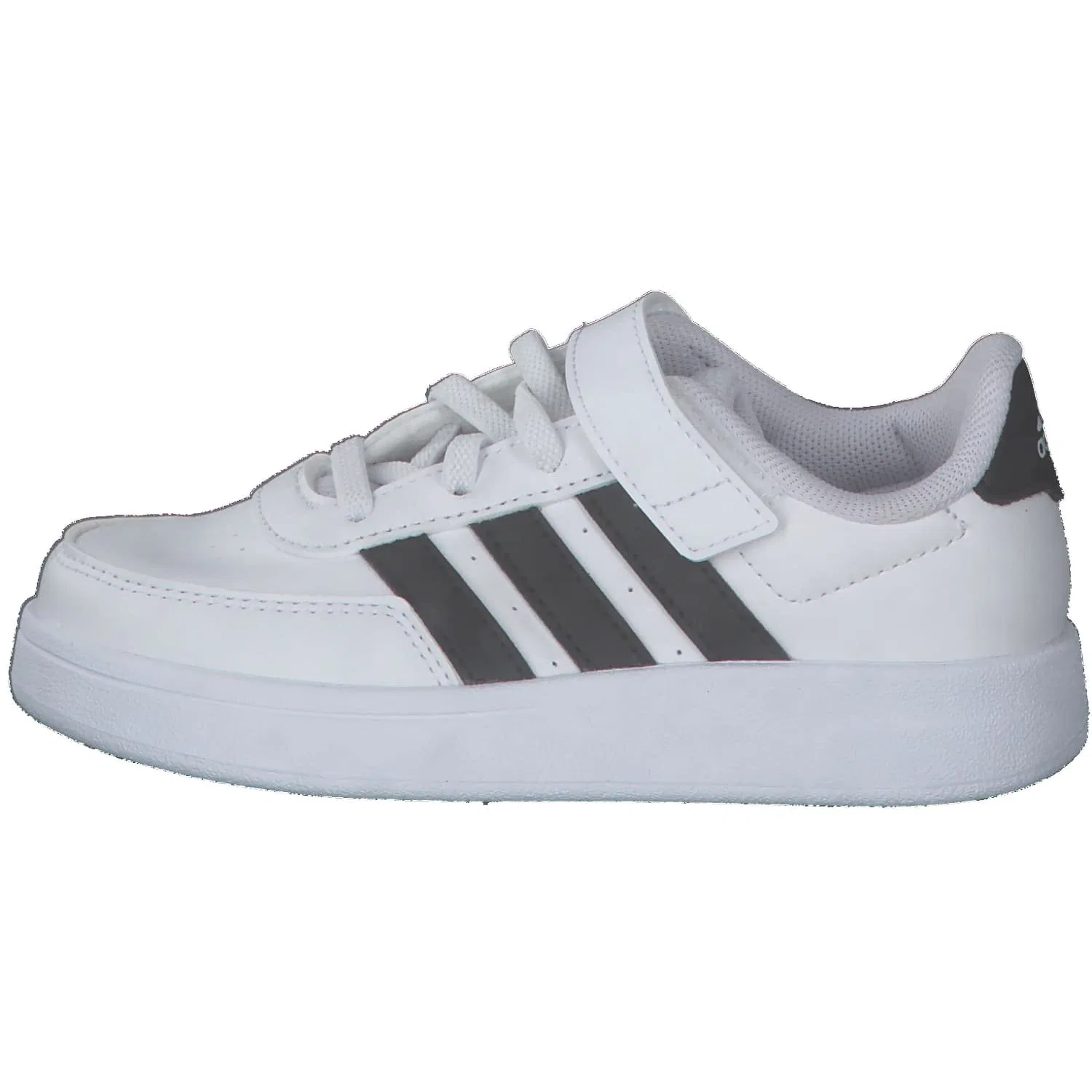 Детские кроссовки для мальчиков с принтом Breaknet Lifestyle Court Elastic Lace and Top Strap Shoes Adidas, Cloud White Core Black Core Black — фото 2