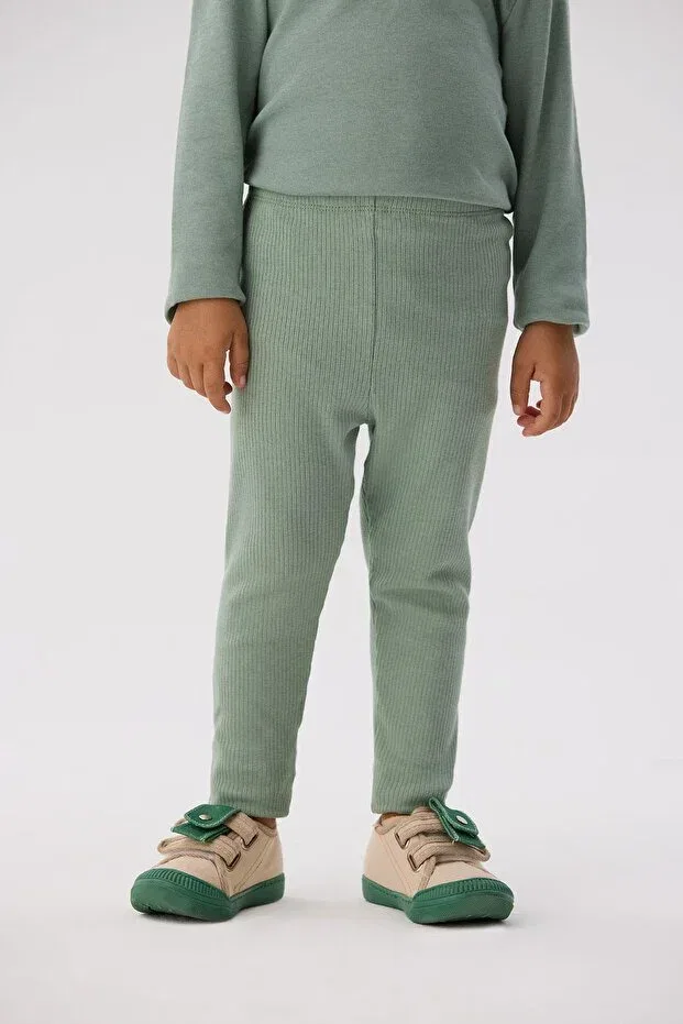 Детские леггинсы для девочек однотонные Nebbati Basic, Green — фото 2