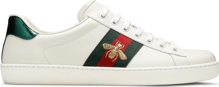 Кроссовки Gucci Ace Embroidered Bee, белый - фото