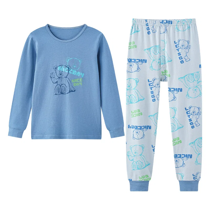 Red bean Детское нижнее белье для мальчиков хлопковое Hodo Grade School Underwear Sets Crew Neck Moderate, Dark Green — фото 3