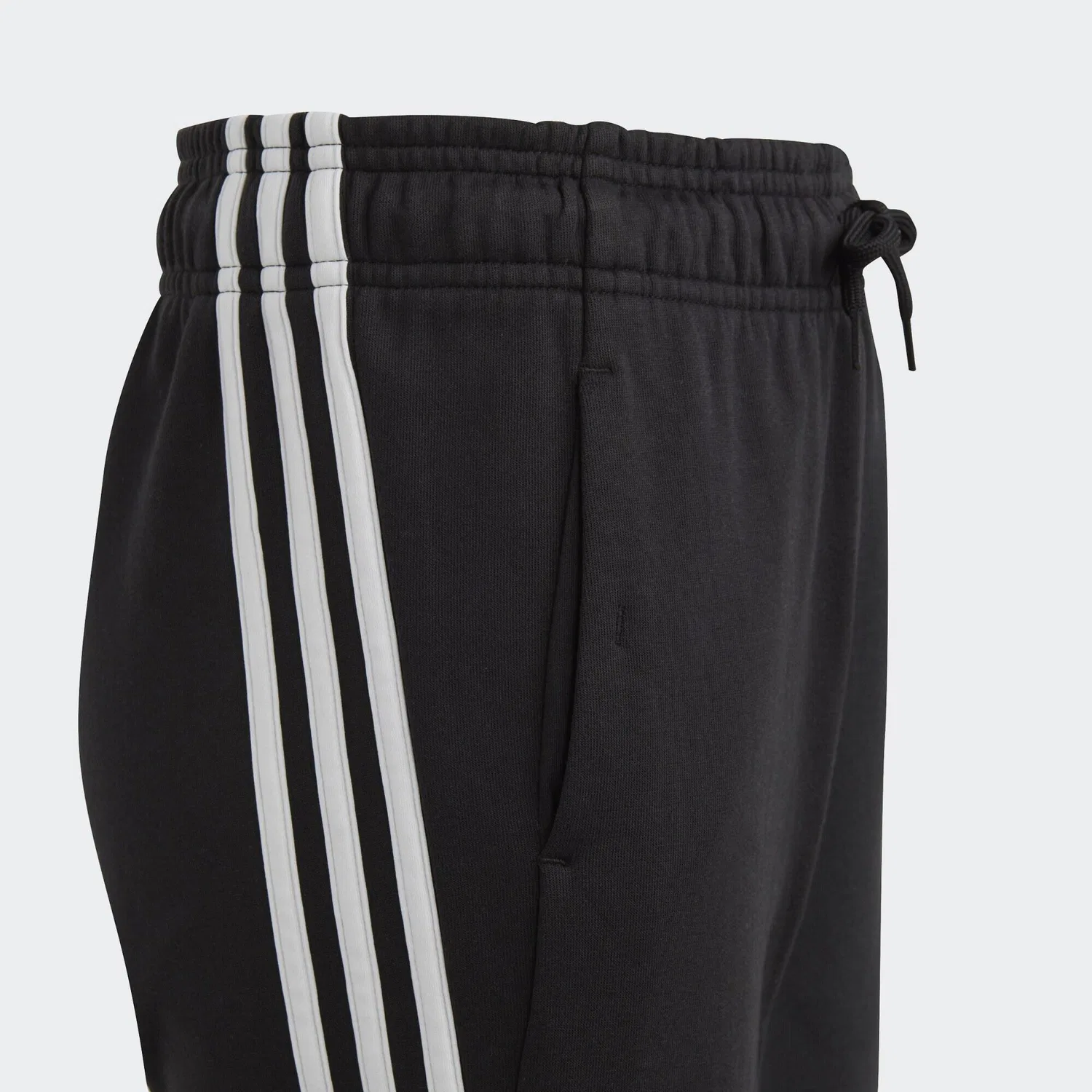 Детские спортивные штаны с тремя полосами Future Icons 3-Streifen Cotton Hose Adidas, Schwarz Weiss — фото 4