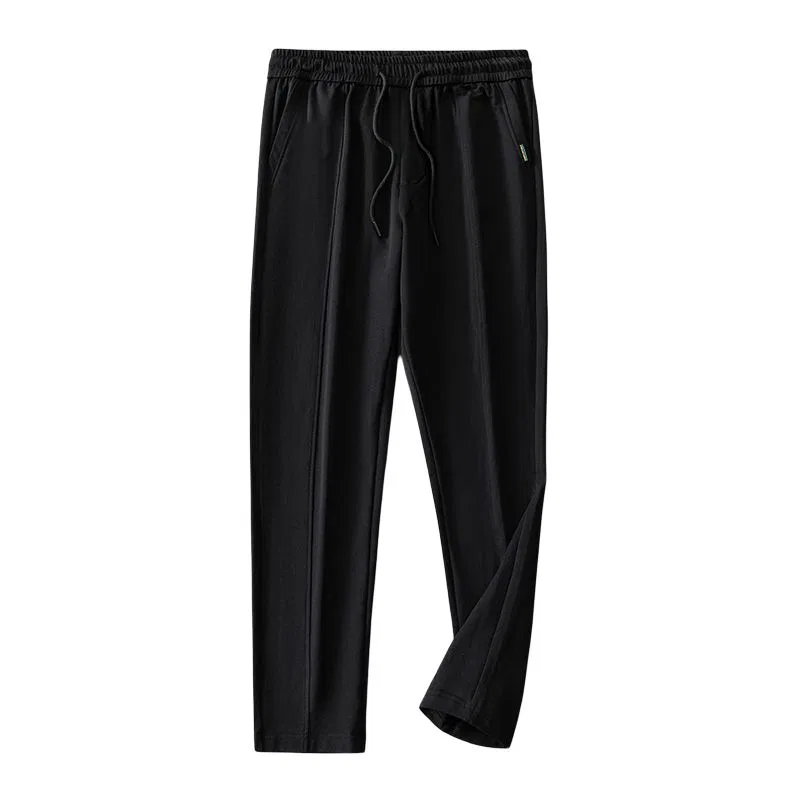 Детские спортивные штаны прямого кроя с утяжкой Red bean, Black