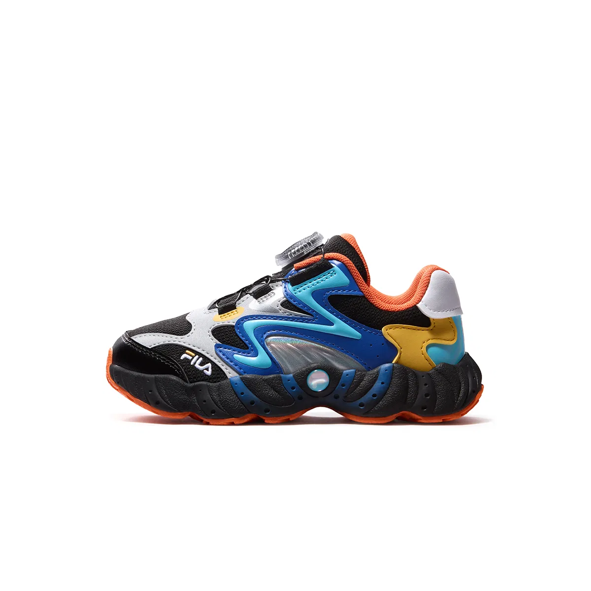 Детские кроссовки с шнуровкой FILA KIDS, Black/Marine Blue
