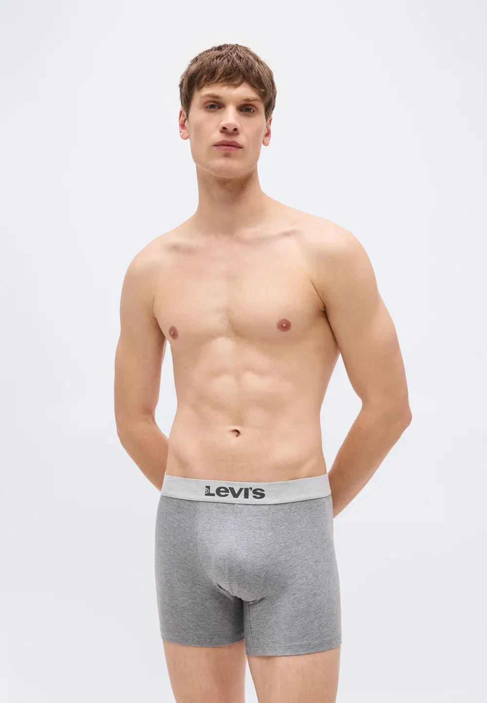 Комплект из 3 мужских трусов-боксеров Levi'S, Mid Grey Melange — фото 3