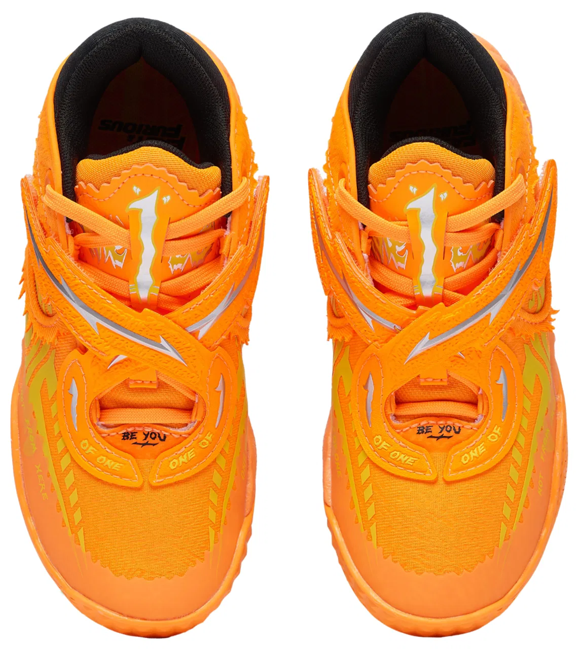 Кроссовки для мальчиков MB 05 Fast & Furious LA PUMA, цвет Black/Lux Lime/Heat Fire — фото 4