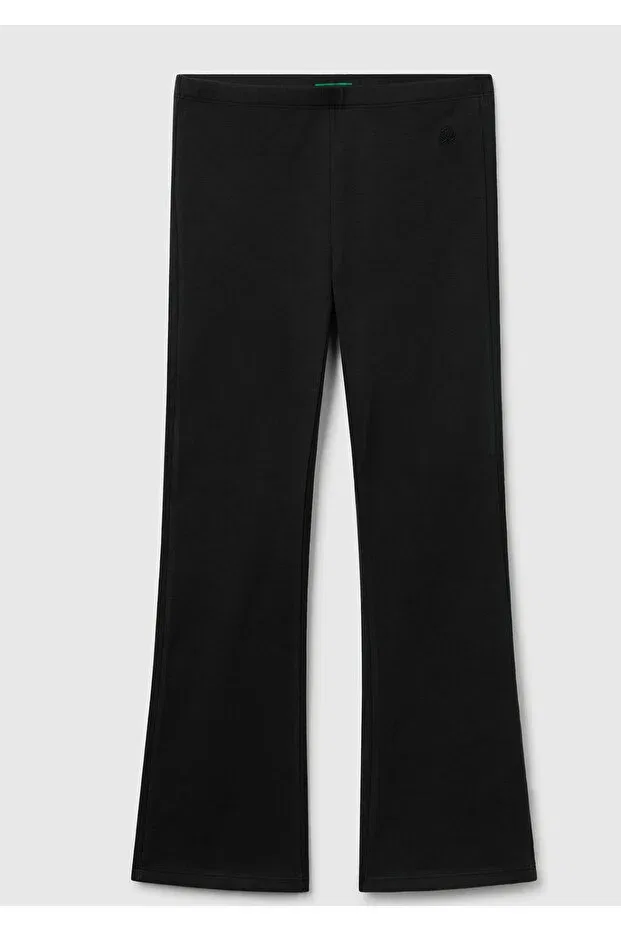 Детские леггинсы для девочек с фасоном клеш United Colors Of Benetton, Black
