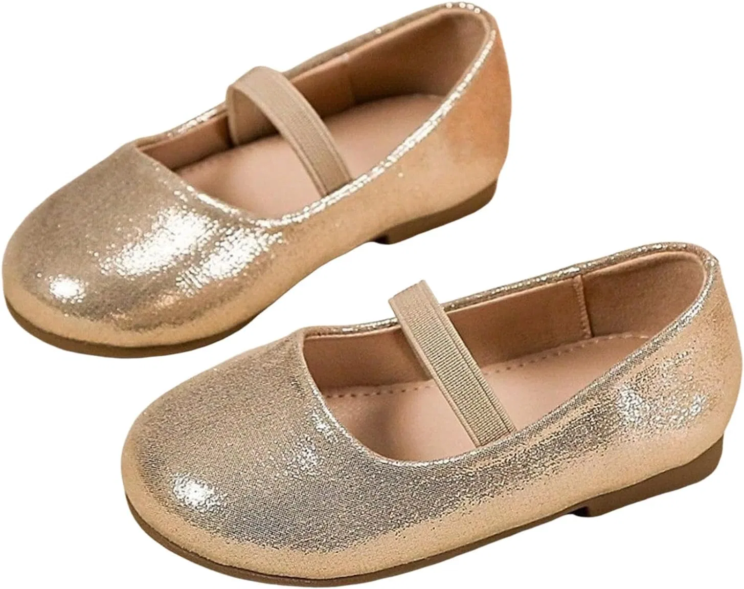 Детские туфли-балетки для девочек с цветочным принтом, модель Flower Leather Dress Shoes, бренд, Gold