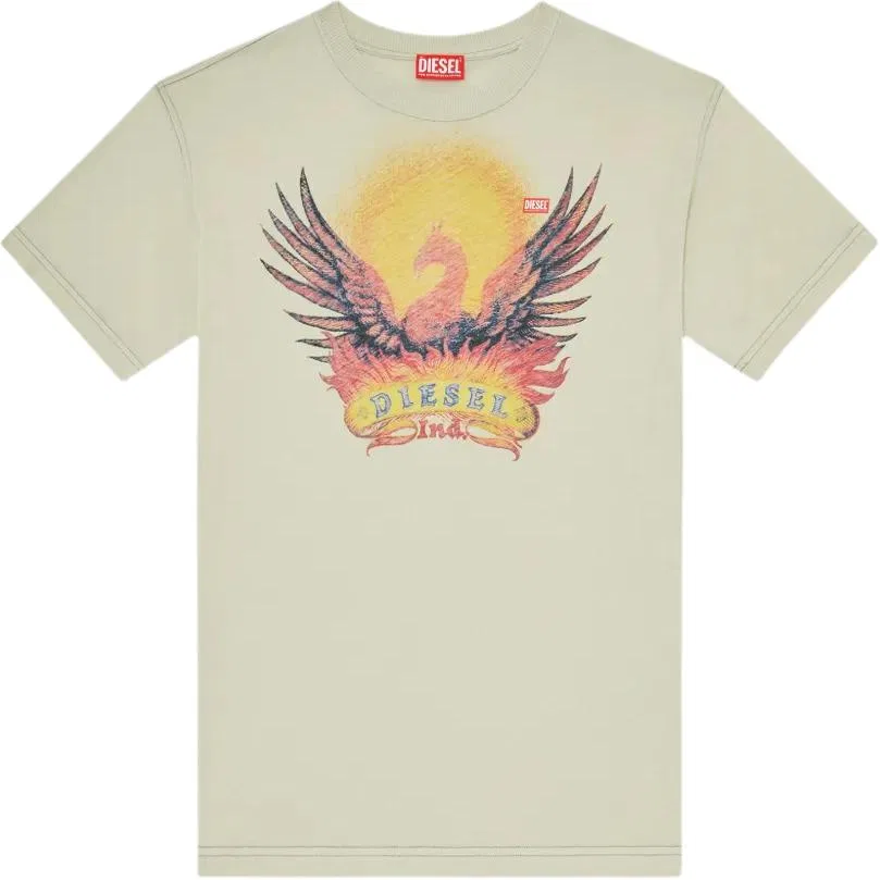 Мужская футболка с круглым вырезом DIESEL, Beige