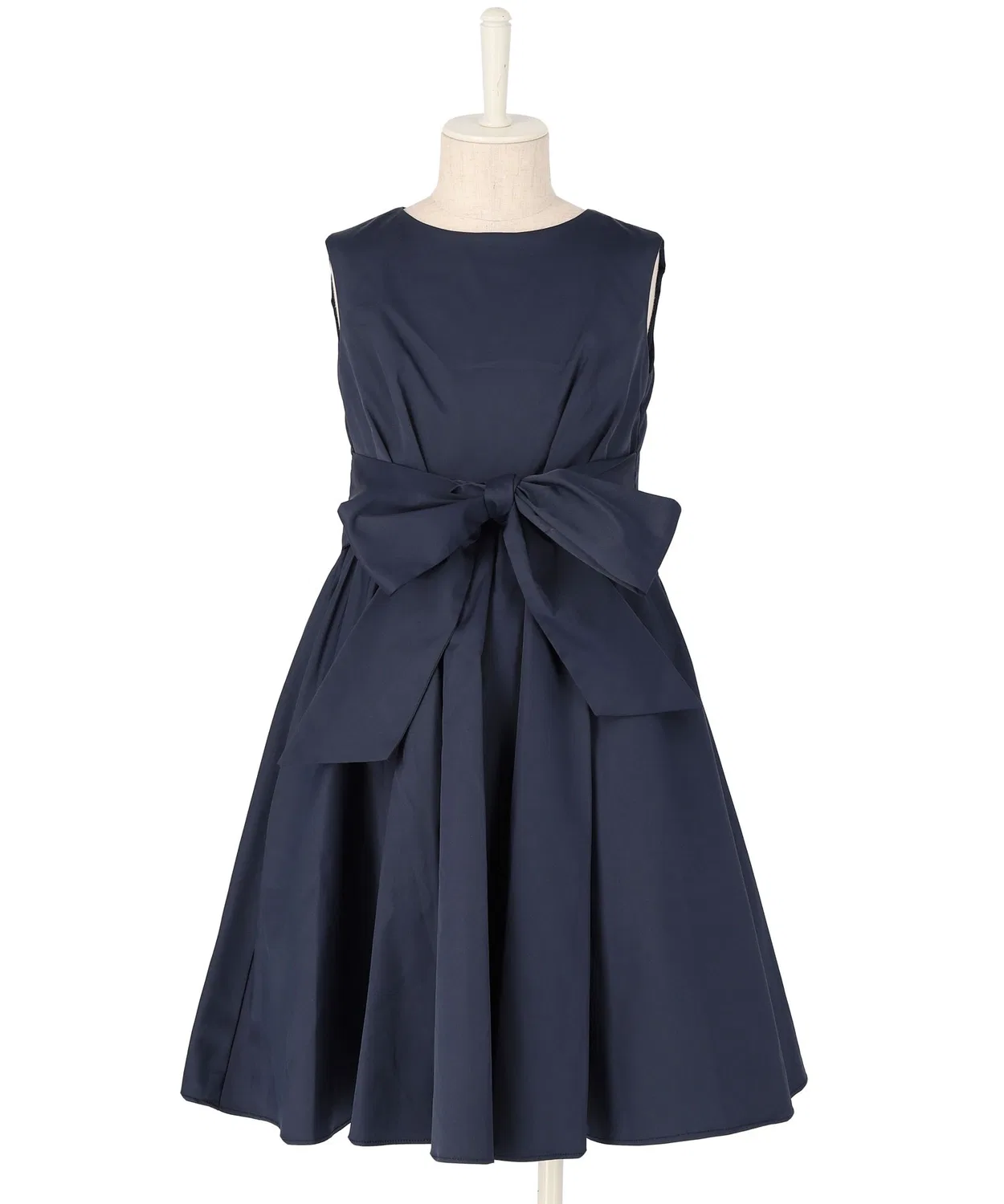 Детское платье-трапеция из сатина с принтом DRESS LAB, Navy — фото 3