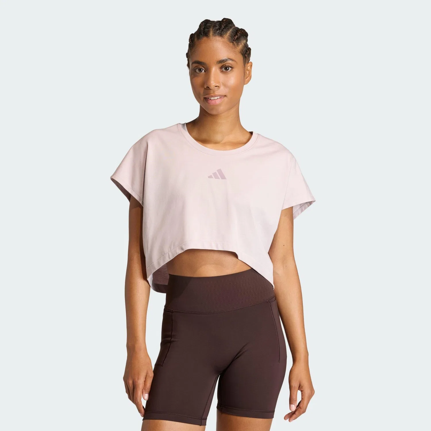 Женский хлопковый танк-топ PrimeLift Workout Boxy 3-Streifen Tanktop, Adidas, Violett