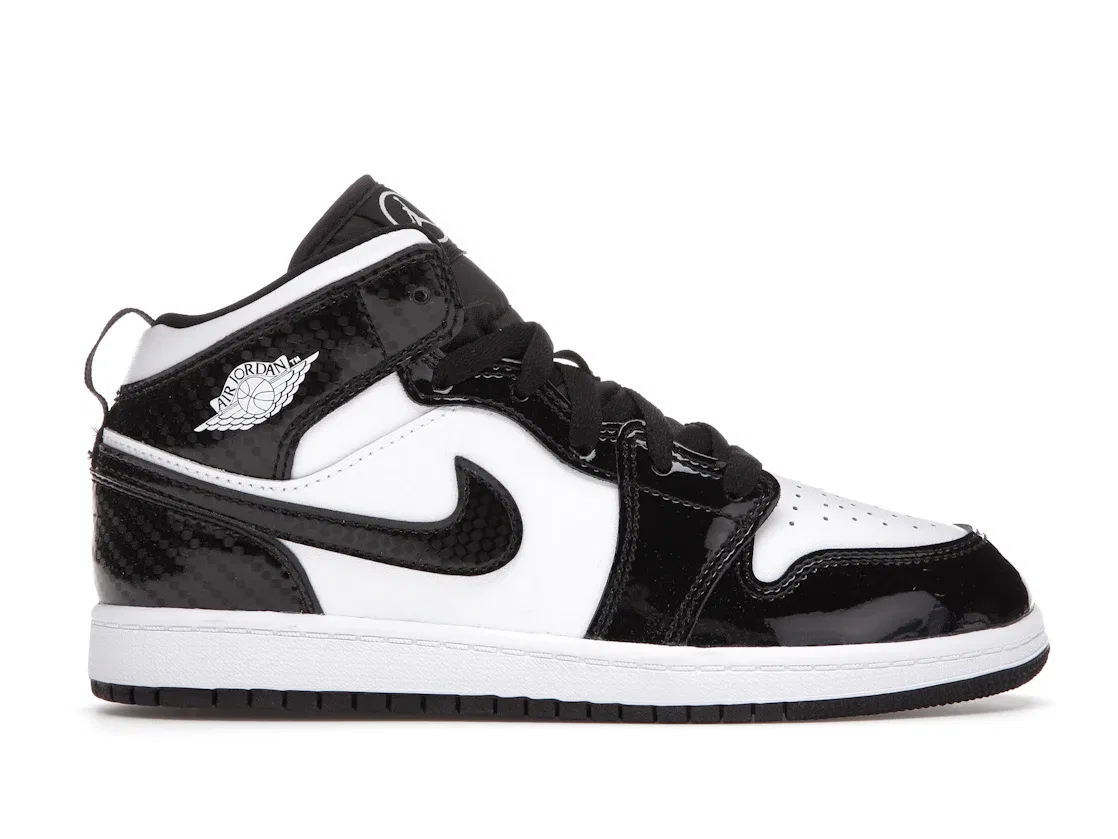 Детские кроссовки lifestyle с принтом Jordan 1 Mid SE All-Star 2021 PS Jordan, Black/White