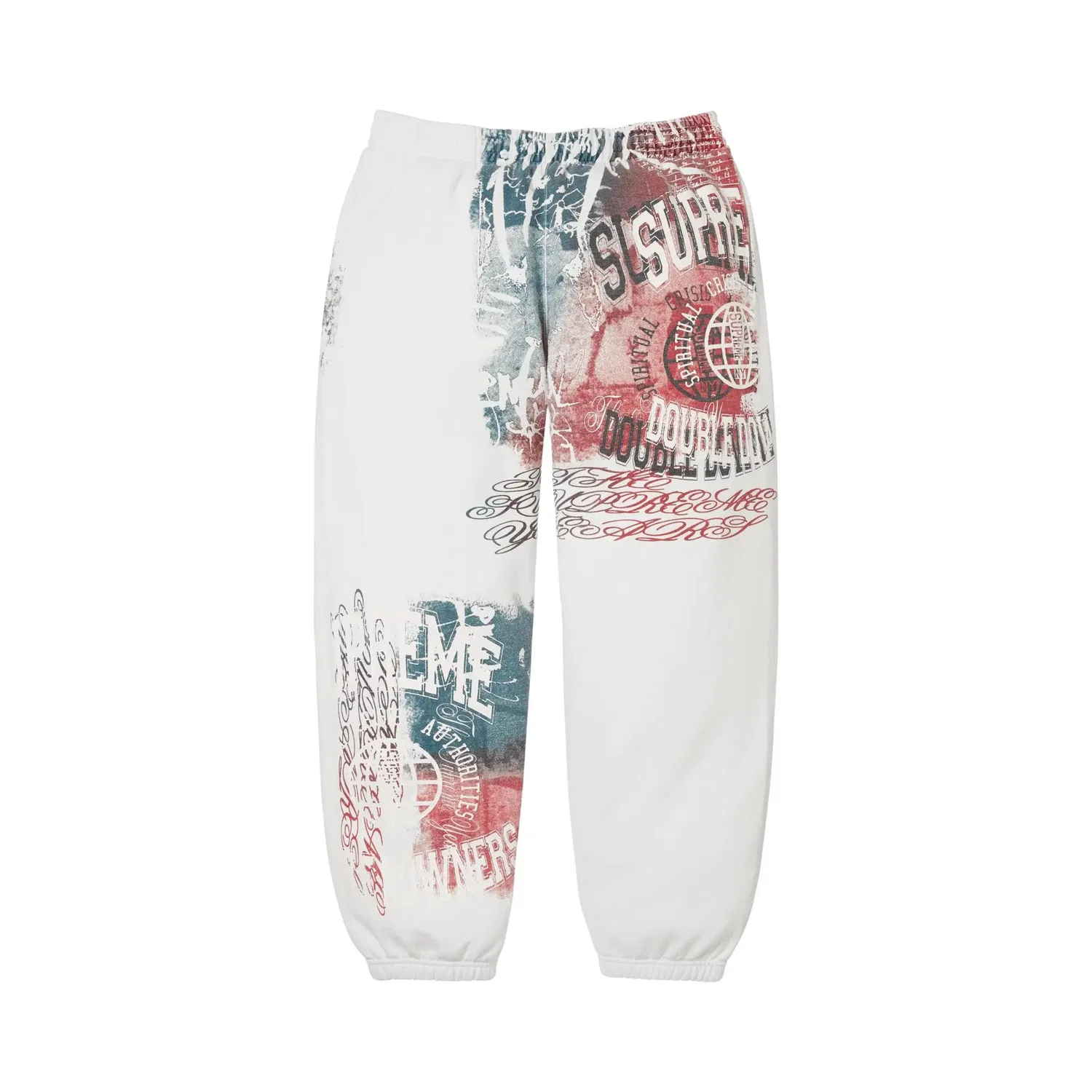 Спортивные штаны Supreme Overprint, белый