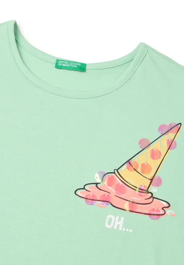 Топ United Colors Of Benetton, зеленый — фото 3