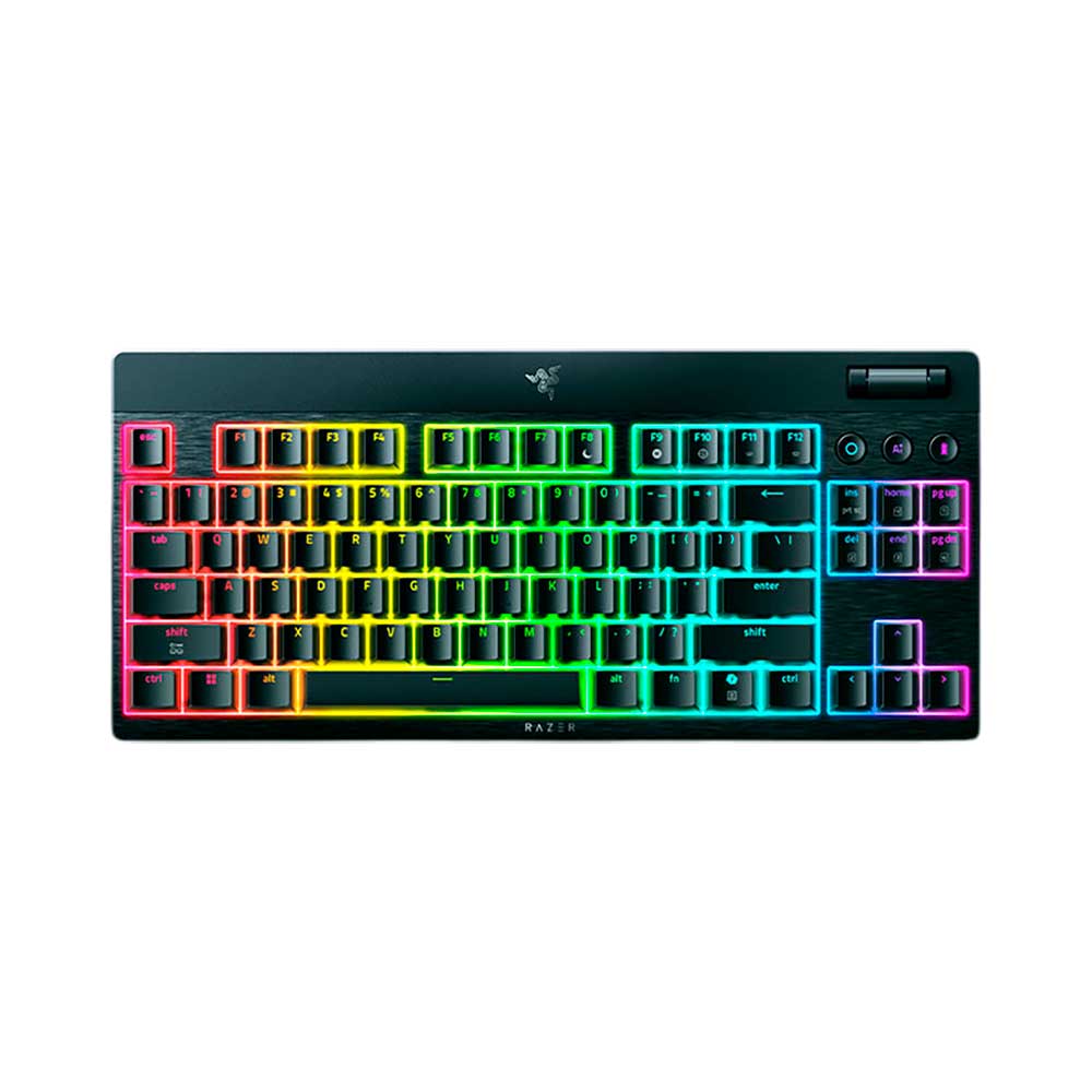 

Игровая клавиатура Razer BlackWidow V4 Low Profile Tenkeyless Hyperspeed, Orange Switch, чёрный, английская раскладка